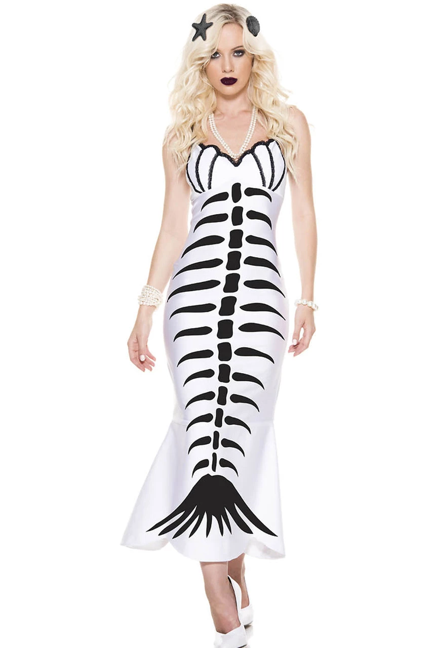 Music Legs Drop Dead Siren Skeleton Costume 3 Music Legs Drop Dead Siren Skeleton Costume