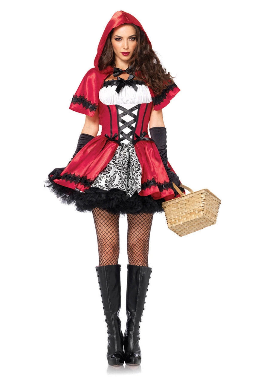 Leg Avenue Gothic Red Riding Hood Costume 5 Leg Avenue Gothic Red Riding Hood Costume - Image 3